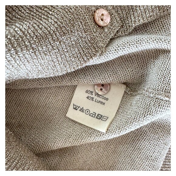 MARMAR - GLITTER KNIT CARDIGAN - GOLD - 10Y - NEW NO TAG - Picture 3 of 4